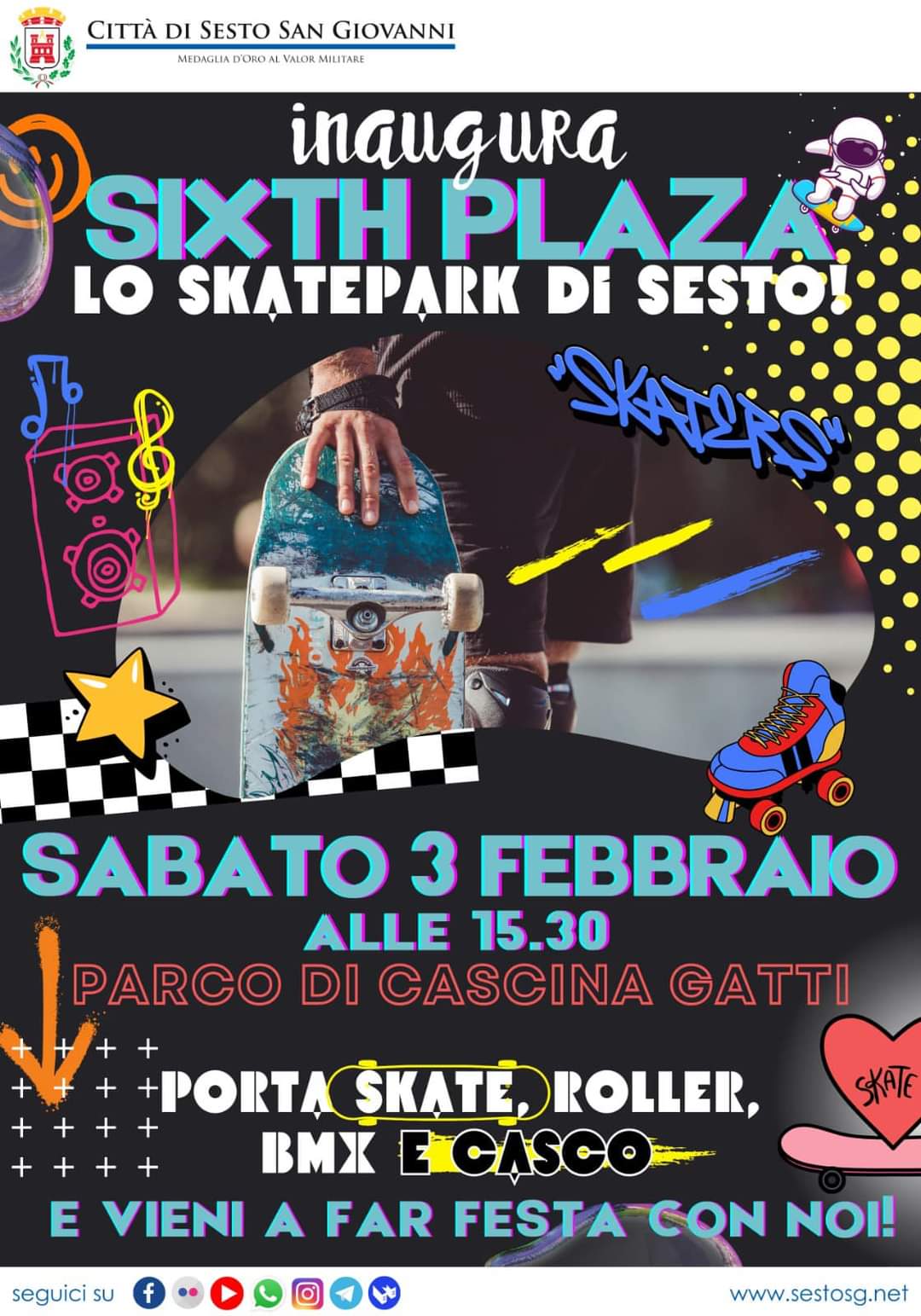 Locandina_Skate Park inaugurazione 3 febbraio 2024